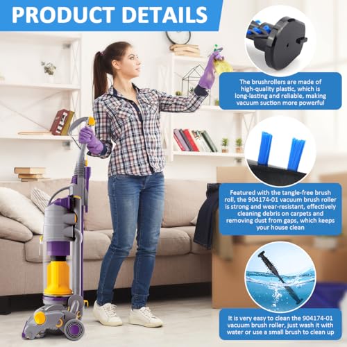 Eagleggo فرشاة استبدال EAGLEGGO 904174-01 مع أغطية نهائية لمكنسة دايسون DC07 DC04 DC14 DC33 - Image 3