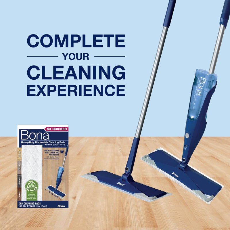 Bona Multi-Surface Floor Cleaning Pads - 18 Refills - Heavy-Duty, Disposable, Microfiber Pads for Easy Floor Cleaning - Image 5
