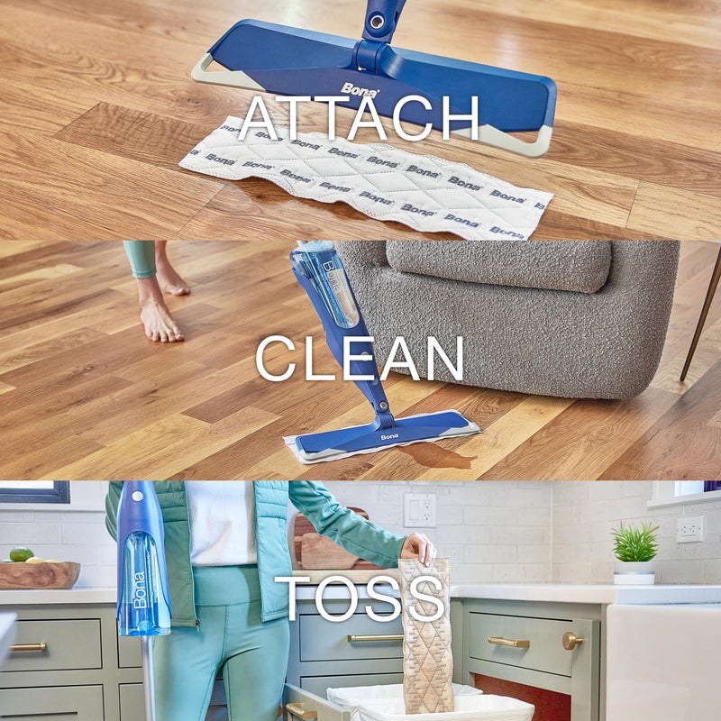 Bona Multi-Surface Floor Cleaning Pads - 18 Refills - Heavy-Duty, Disposable, Microfiber Pads for Easy Floor Cleaning - Image 3
