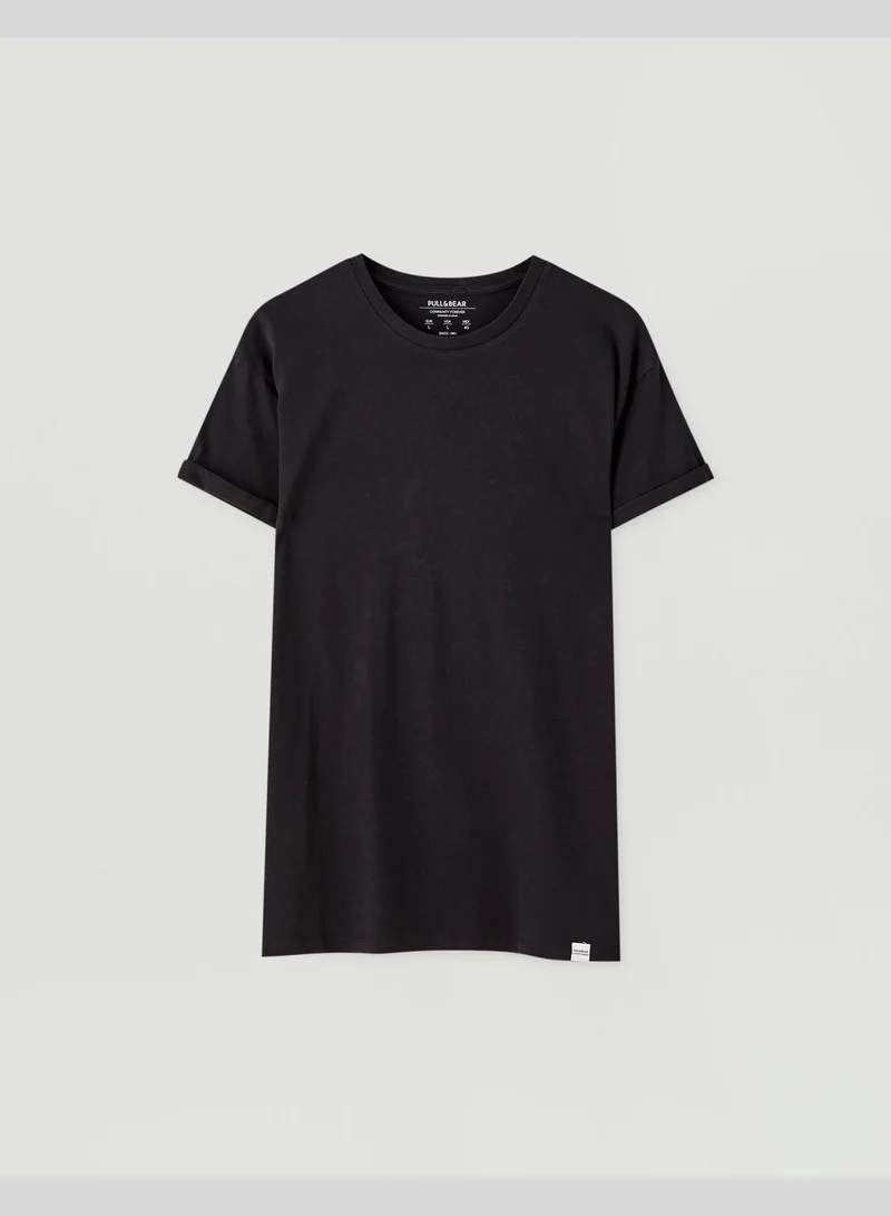 PULL&BEAR Basic muscle fit T-shirt