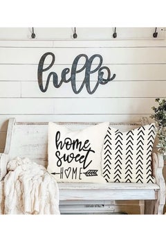 Mordely Set of 4 Geometric Decorative Throw Pillow Covers 16x16 Inches, Double-Sided Waterproof White Linen Pillow Covers for Sofa Couch Living Room Bedroom Modern Home Decor  - Image 3