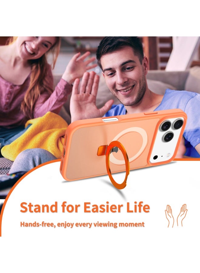 ZXING Military Grade MagSafe iPhone 17 Pro Max Case in Orange with Drop Protection and Adjustable Stand and Slim Profile - Image 5