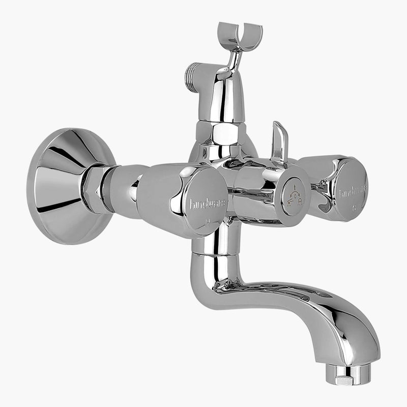 Hindware F330018CP Wall Mixer with Hand Shower Arrangement (Crutch) (Contessa Plus) with Chrome Finish - Image 2
