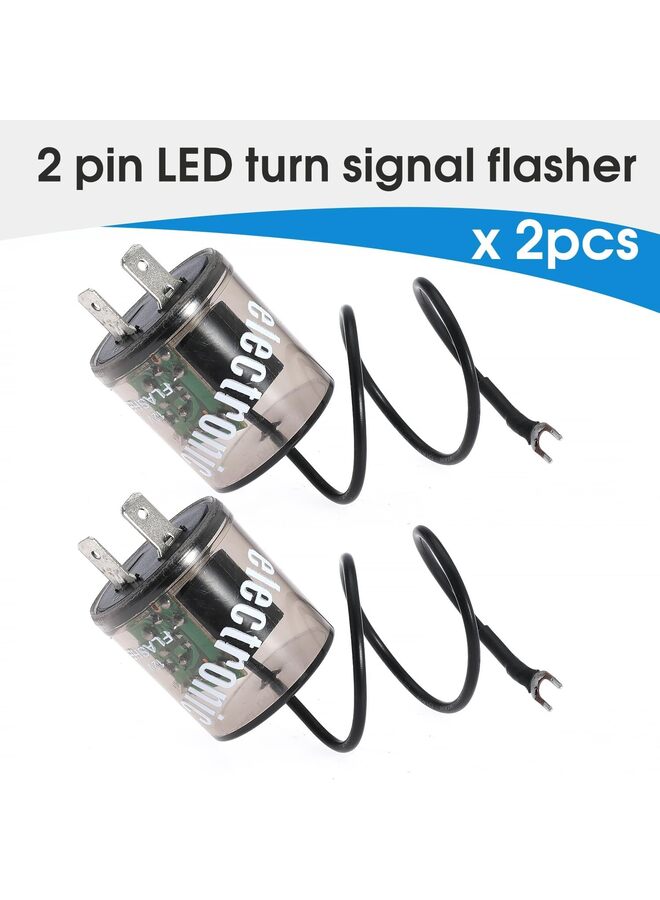 Generic LED Flasher Relay 2 Pin 12V Electronic LED Turn Signal Flasher Blinker Relay 2-Terminal for Cars Trucks Motorcycles(2PCS)  - Image 5
