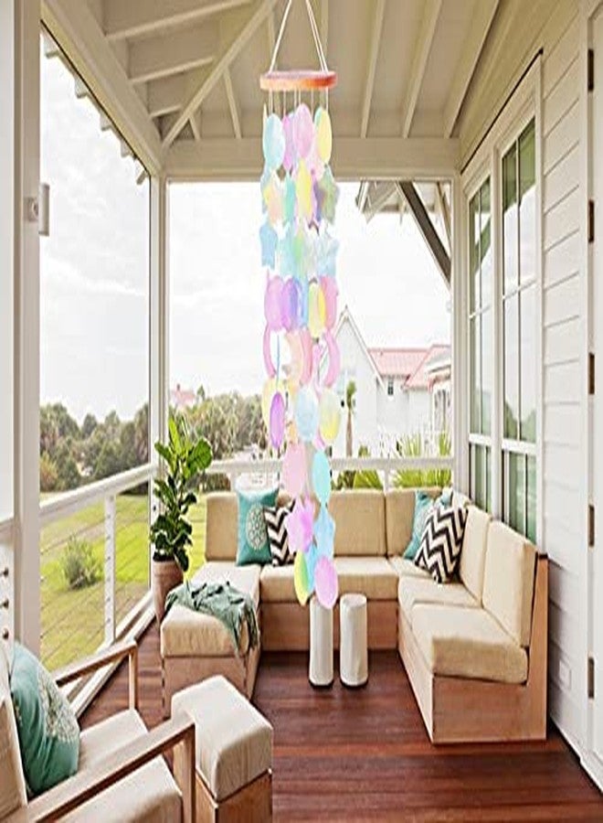 CraftCurl Shells Wind Chime Brightly Colored Good Luck Charm Soft Soothing Sound Visually Appealing (Pastel Colorful) - Image 5