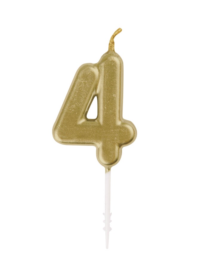 Unique Gold Number Candle 4 - Image 2