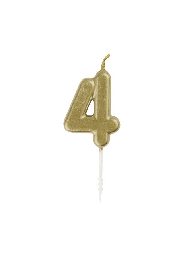 Unique Gold Number Candle 4 - Image 1