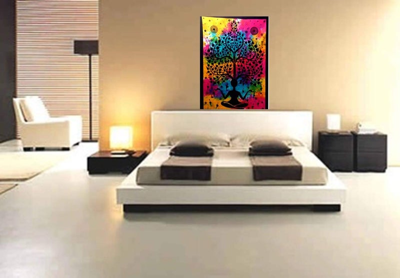 Purpledip Cotton Wall Poster Beach Throw 'Tree Of Life': Bohemian Hanging Tapestry (20035) - Image 4