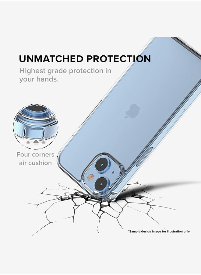 Stylizedd - Classic Clear Case for Apple iPhone 15 Plus Hybrid Soft Case Flexible Edges Anti Drop TPU PC Gel Thin Transparent Cover - Digital Camo Full Print - Image 1