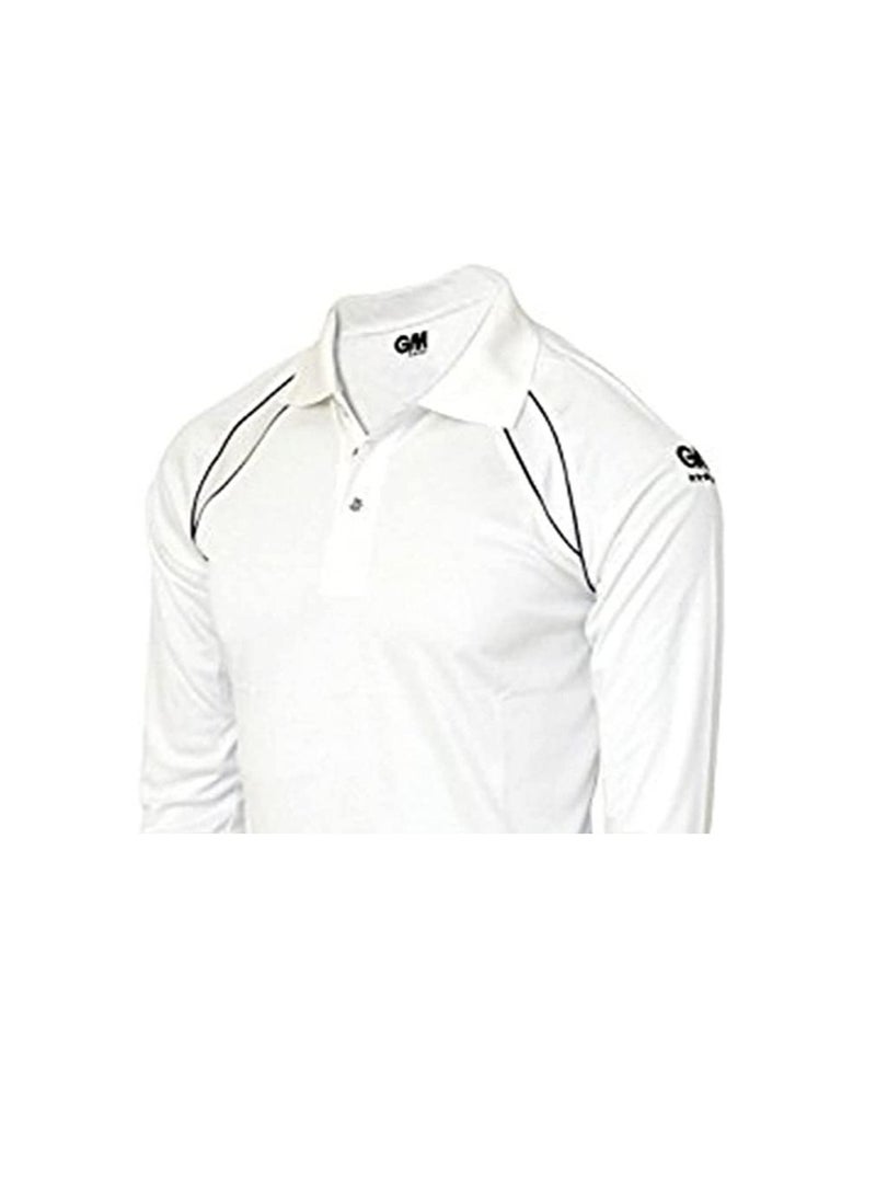 GM GM 7205 Full Sleeve Cricket T-Shirt Size-X-Large ( White/Navy) - Image 2