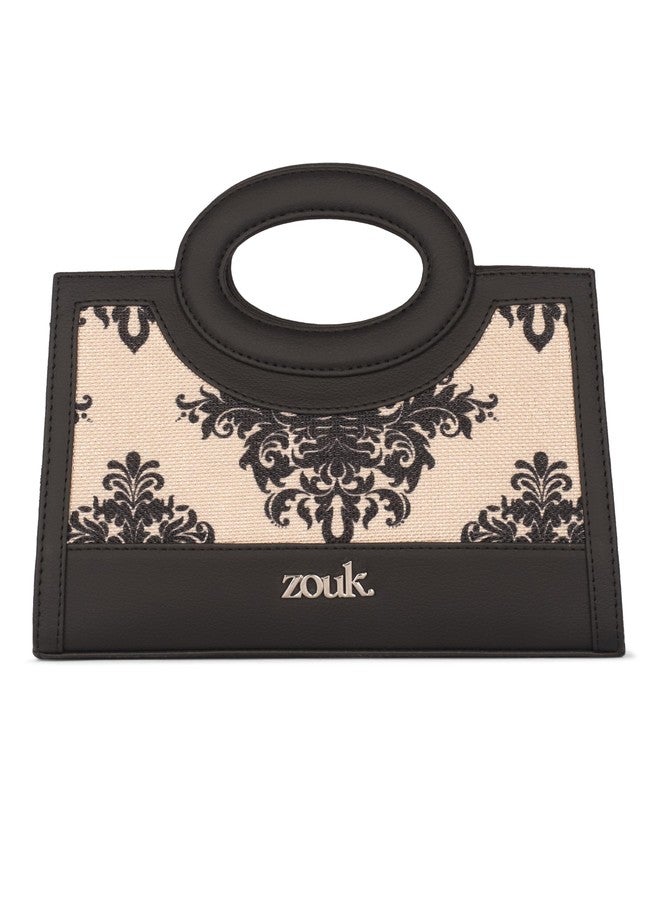 ZOUK حقيبة زوك زوي كروس بودي أنيقة للنساء | محفظة | حزام قابل للفصل | مقاومة للماء | حقيبة جانبية عصرية للبنات | صغيرة وأنيقة | نقش مغولي - Image 1