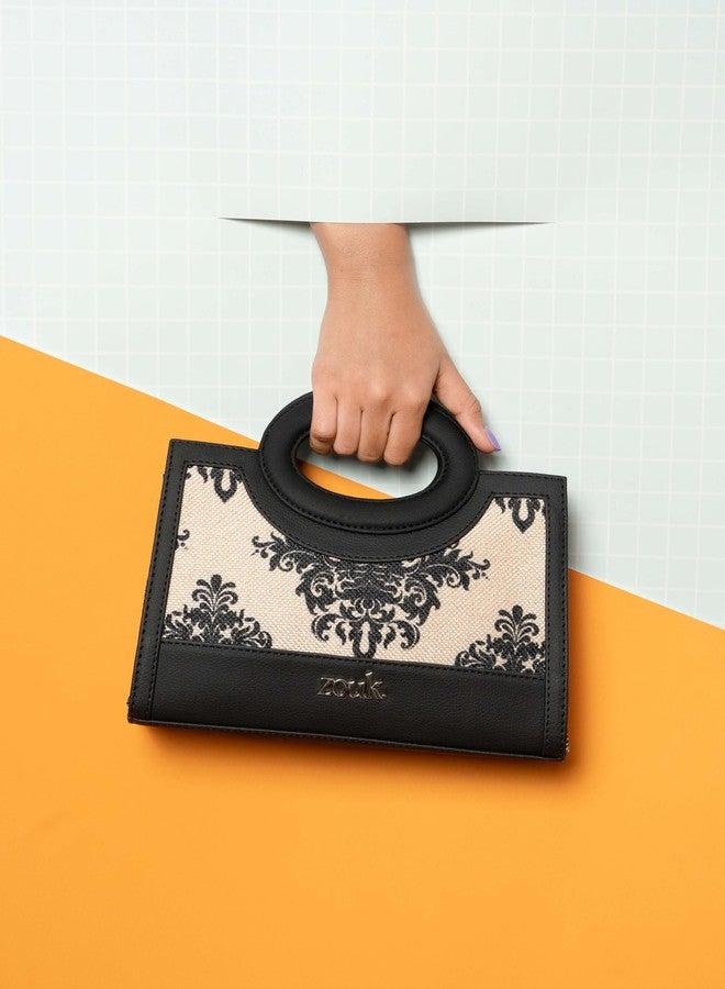 ZOUK حقيبة زوك زوي كروس بودي أنيقة للنساء | محفظة | حزام قابل للفصل | مقاومة للماء | حقيبة جانبية عصرية للبنات | صغيرة وأنيقة | نقش مغولي - Image 3