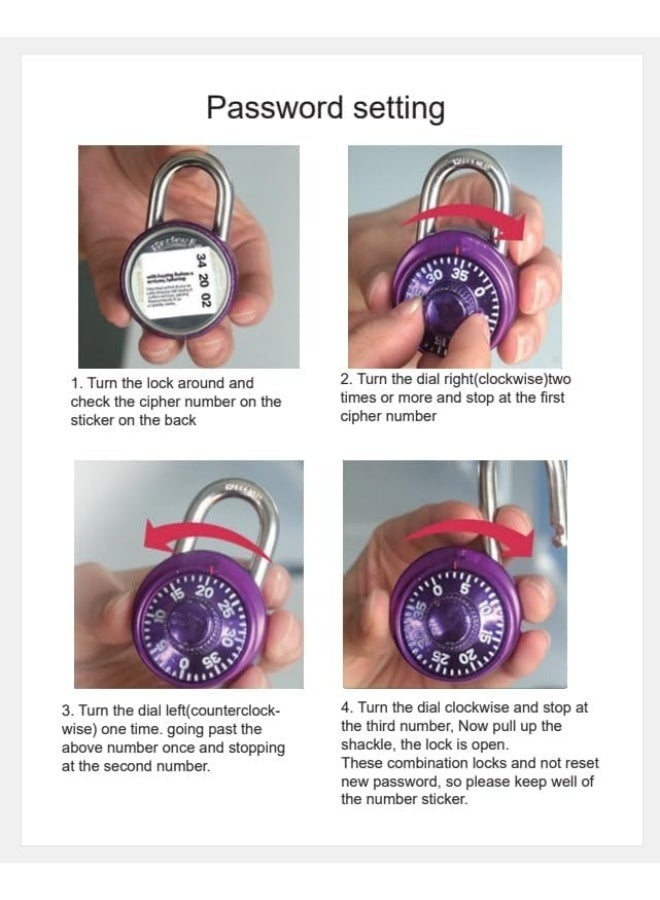 Master Coded security lock, rotary locks, rotary dial combination lock, security lock, for safes, luggage and suitcases - Image 2