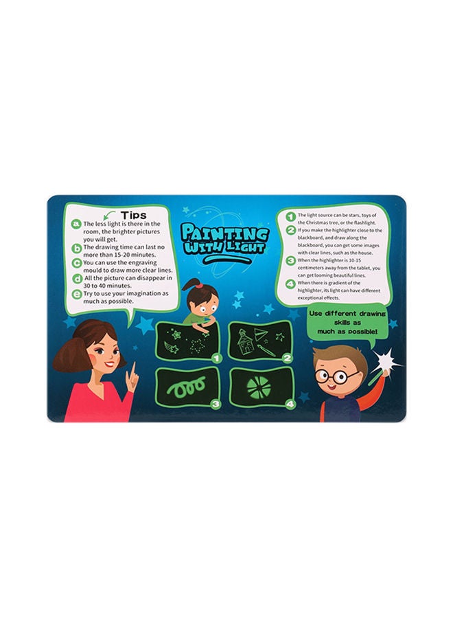 NIBEMINENT LED Luminous Children Educational Drawing Board 24x17x2centimeter - Image 1