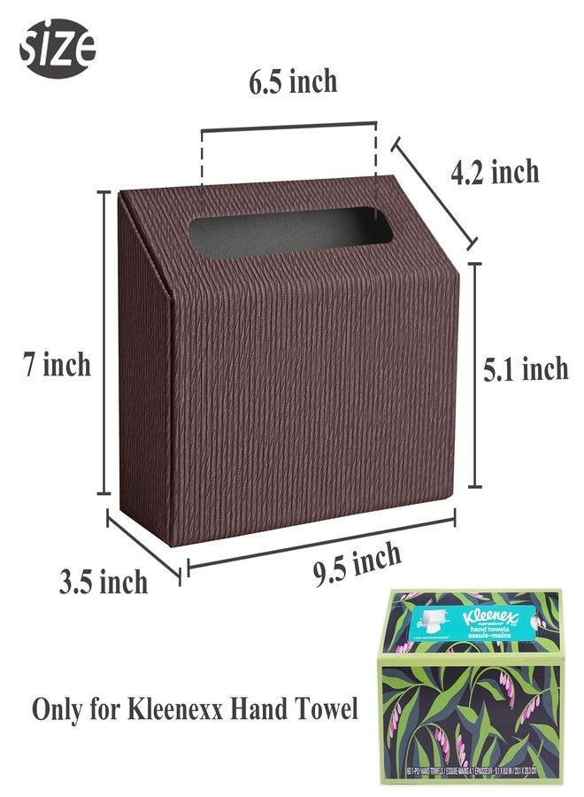Haecsfl Leather Cover for Disposable Paper Hand Towel Box, Compatible with Kleenex Paper Hand Towel(1-Wood Brown) - Image 4