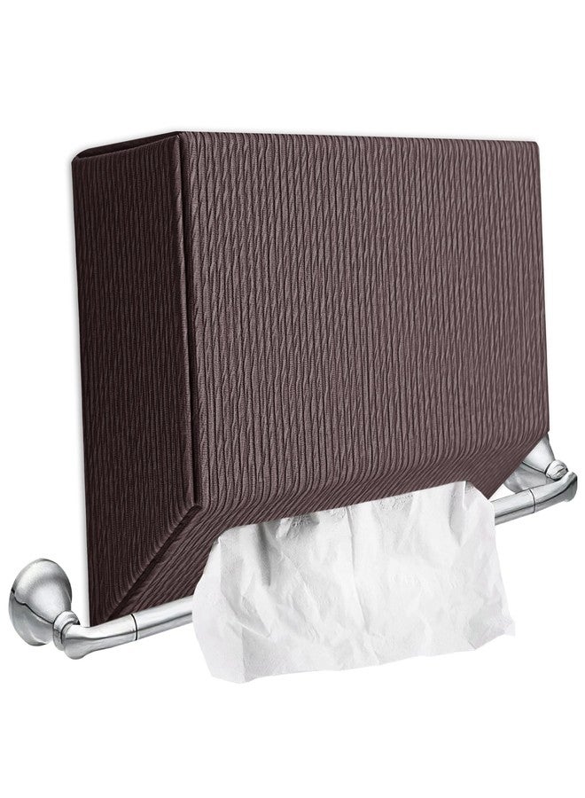Haecsfl Leather Cover for Disposable Paper Hand Towel Box, Compatible with Kleenex Paper Hand Towel(1-Wood Brown) - Image 2