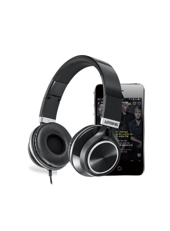 Lesong T8 Mobile Phone Headset Head-mounted Computer Headset Single Hole Notebook With Microphone Voice Call Heavy Bass Trend-Color:Black  - Image 3