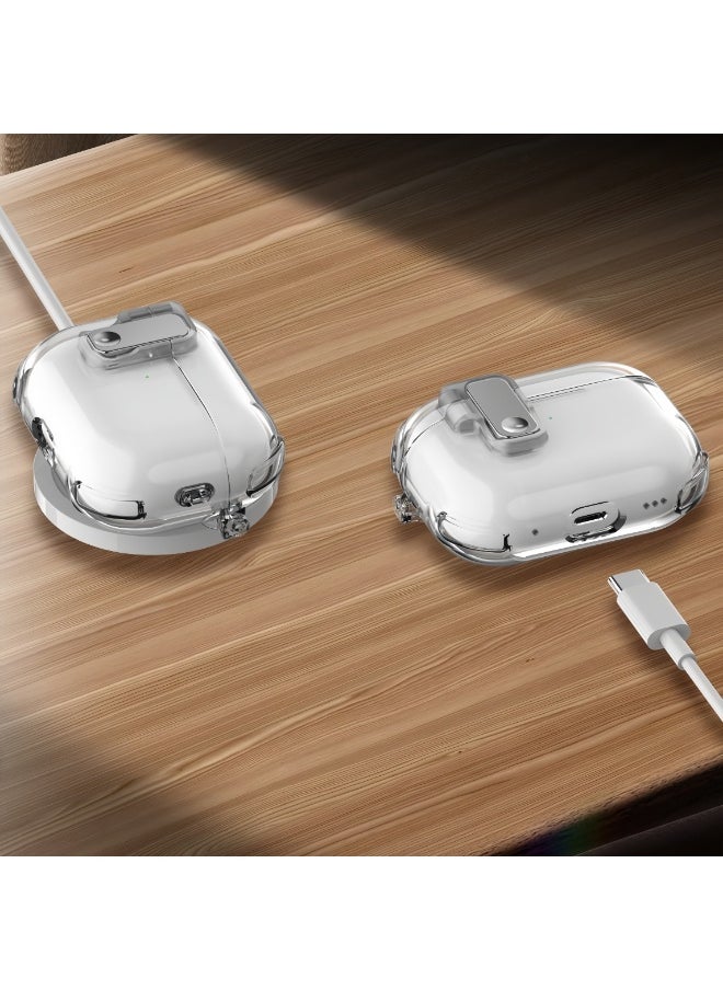 Generic - AirPods 4 Auto-Pop Crystal Case – Clear Protective Shell with Seamless Bluetooth Connection - Image 1