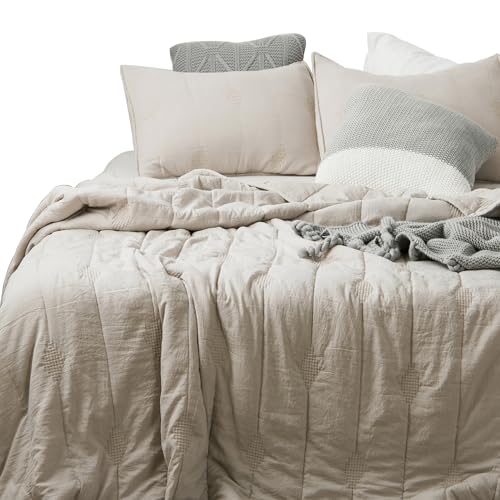 ANNA.Z HOME King Quilt Set, 3 Pieces Lightweight Microfiber Bedspread with 2 Pillow Shams, All Season Coverlet Bedding – Taupe King Set - Image 1