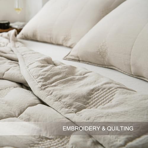 ANNA.Z HOME King Quilt Set, 3 Pieces Lightweight Microfiber Bedspread with 2 Pillow Shams, All Season Coverlet Bedding – Taupe King Set - Image 4
