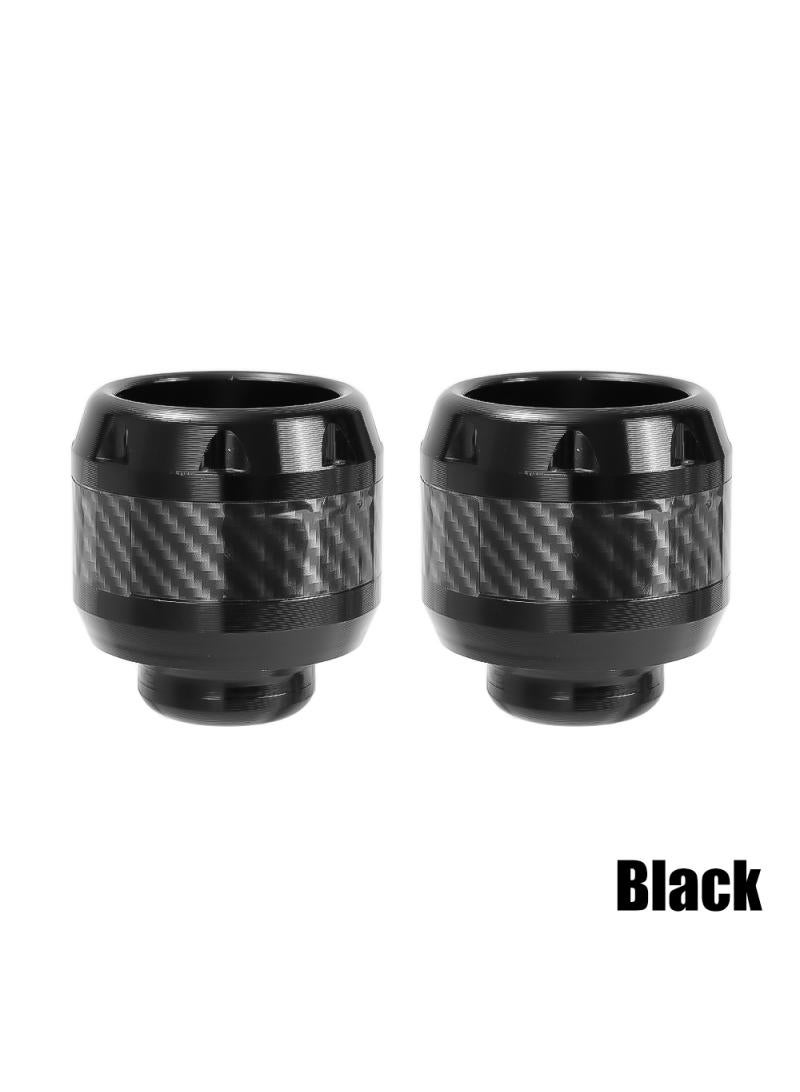 Loquat Black 2pcs Motorcycle Front Fork Cup Frame Slider Aluminum Alloy Protector Motorbike Scooter Shock Absorption Front Fork Cups - Image 1