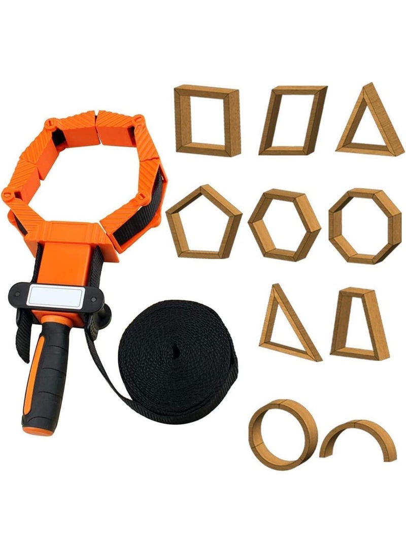 GGOOT Hardware Tools Woodworking Tool Supplies,Hand Tools,Woodworking Band Strap Clamp, Ratchet Band Clamp Miter Mitre Vise Tool for Work Pieces Picture Frame Cabinet  - Image 4
