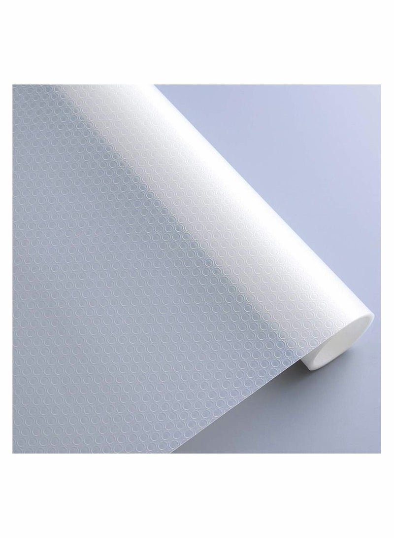 SYOSI Shelf Liner, Non-Adhesive EVA Drawer Mat Liner Roll for Bathroom, Kitchen, Desk, Decorative Shelves 17.7×118 Inch Clear - Image 1