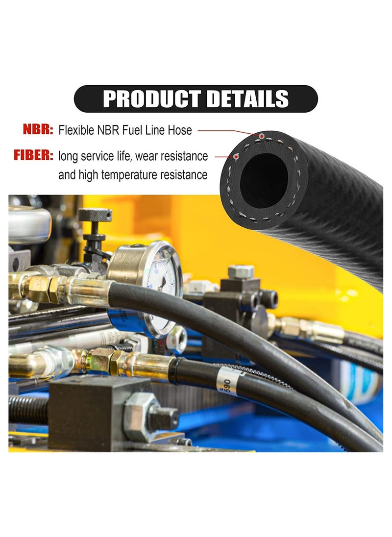 SYOSI 3/8 Inch ID Fuel Line Hose 10FT NBR Neoprene Rubber Push Lock Hose High Pressure 300PSI for Automotive Fuel Systems Engines  - Image 4