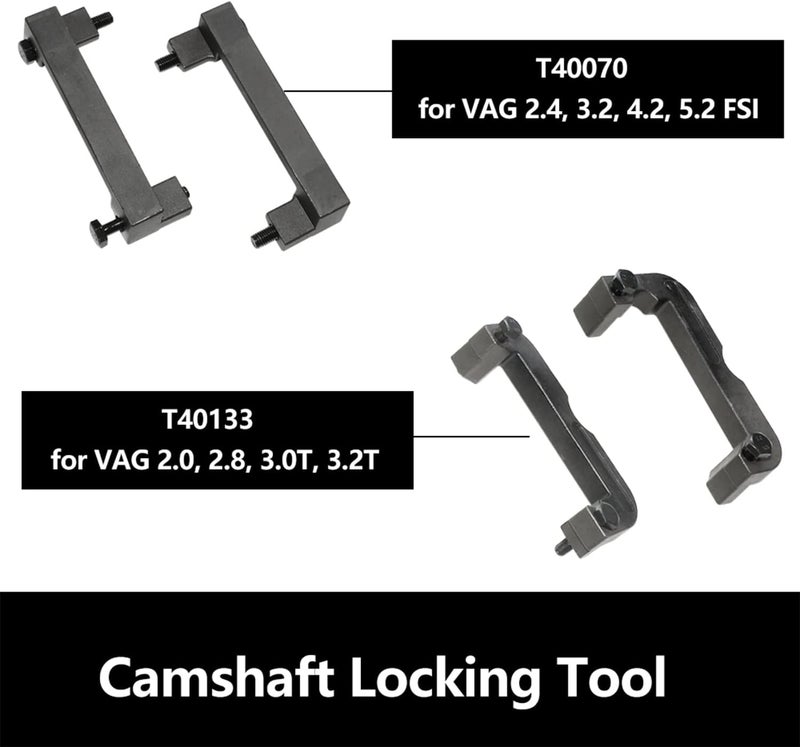 DPTOOL Camshaft Timing Tool Set Compatible with Audi VW 2.0T, 2.4, 2.8, 3.0T, 3.2T, 4.2, 5.2 Engine T40133 T40070 T40026 T40071 T40058 T10172 T40069 T10035 with T40079 T40269 T40297 Camshaft Adjuster Key - Image 2
