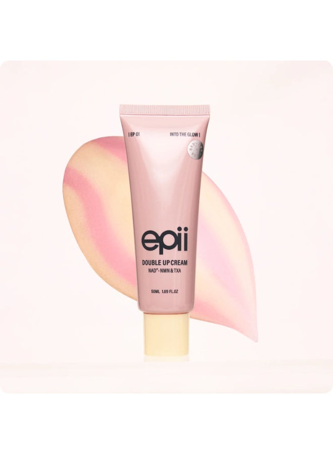 epii Double Up Cream face moisturizer NAD NMN TXA niacinamide dark spot uneven skin tone sensitive skin firmness korean skincare squalane15% 50ml 1.69 oz. fl - Image 1