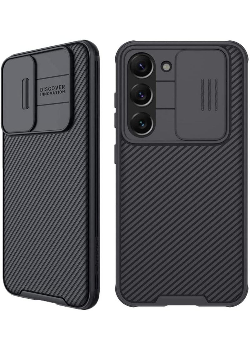 Nillkin Samsung Galaxy S23 Plus Case with Camera Cover,Slim Fit Thin Polycarbonate Protective Shockproof Cover with Slide Camera Cover, Upgraded Case for Samsung Galaxy S23 Plus/S23 + Black - Image 1