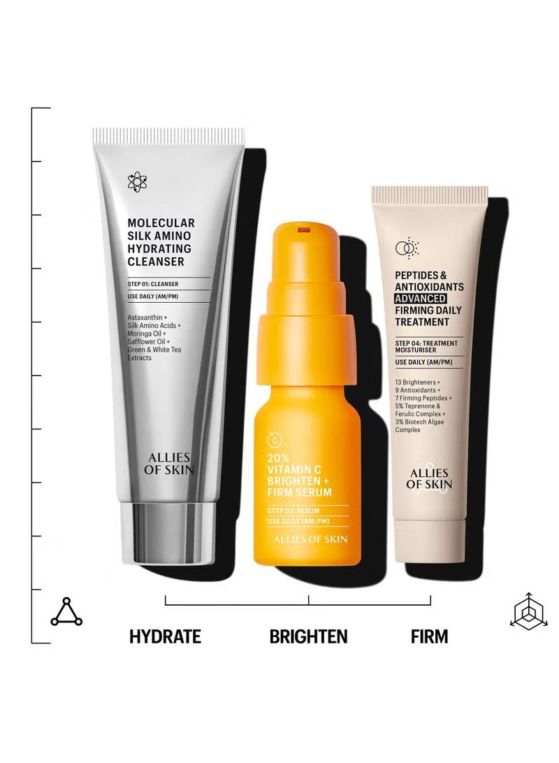 Allies of Skin Daily Firming Anti-Ageing Trio Skincare Kit - Image 2
