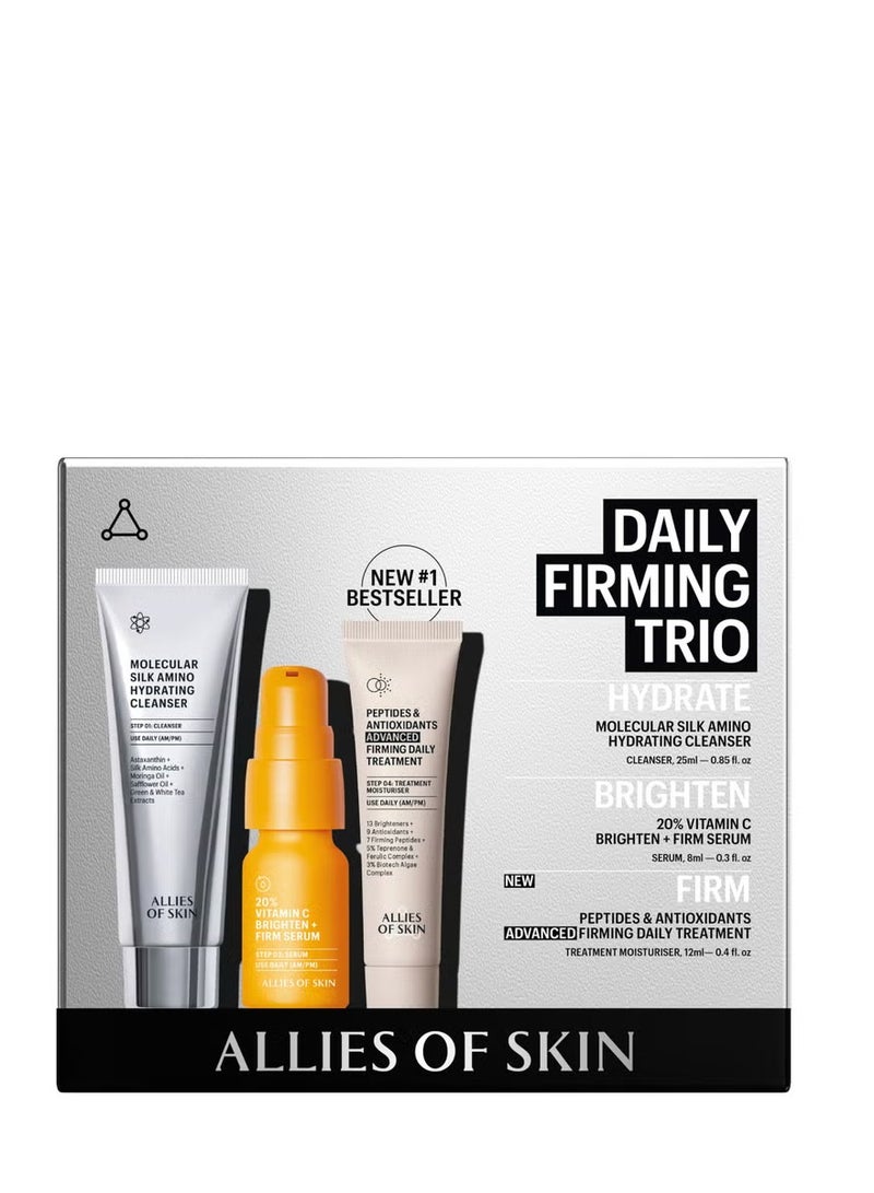Allies of Skin Daily Firming Anti-Ageing Trio Skincare Kit - Image 1