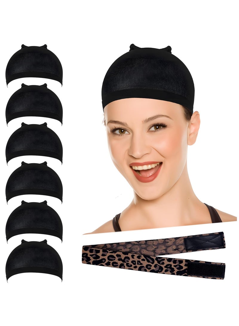 SUNSAR 10PCS Wig Caps,Stretchy Wig Cap for Women Lace Front Wig Stocking Caps for Wigs Nude Wig Cap with 1pcs Elastic Bands for Women - Image 1