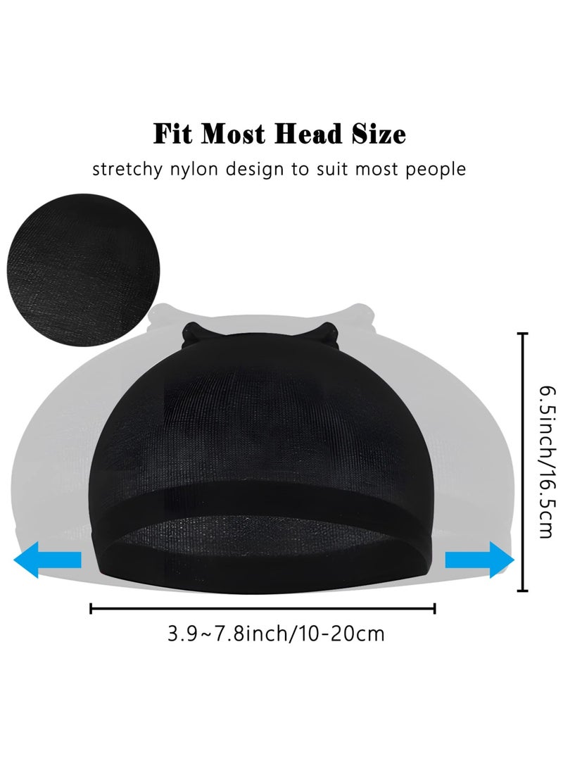 SUNSAR 10PCS Wig Caps,Stretchy Wig Cap for Women Lace Front Wig Stocking Caps for Wigs Nude Wig Cap with 1pcs Elastic Bands for Women - Image 2