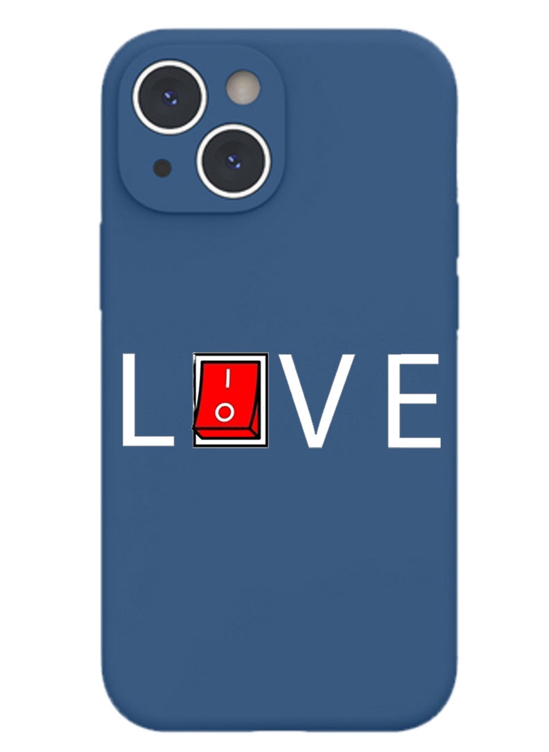 Theodor Protective Slim Fit Case Liquid Silicone Cover with Full Body Protection Anti-Scratch Shockproof Case For iPhone 13 Blue  - Llamazing lama  - Image 1