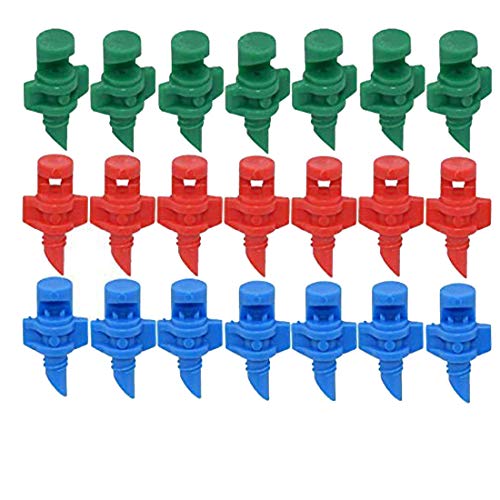 DIY Crafts 12 Pcs Micro Garden Lawn Water Spray Misting Nozzle Sprinkler Irrigation System (3-21 Pcs of 90 Degree, 180 Degree, 360 Degree) (Pack Of 3 Pcs, Misting Nozzale) - Image 1