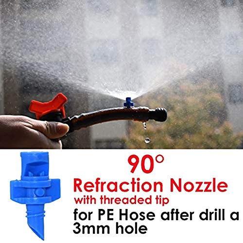DIY Crafts 12 Pcs Micro Garden Lawn Water Spray Misting Nozzle Sprinkler Irrigation System (3-21 Pcs of 90 Degree, 180 Degree, 360 Degree) (Pack Of 3 Pcs, Misting Nozzale) - Image 2