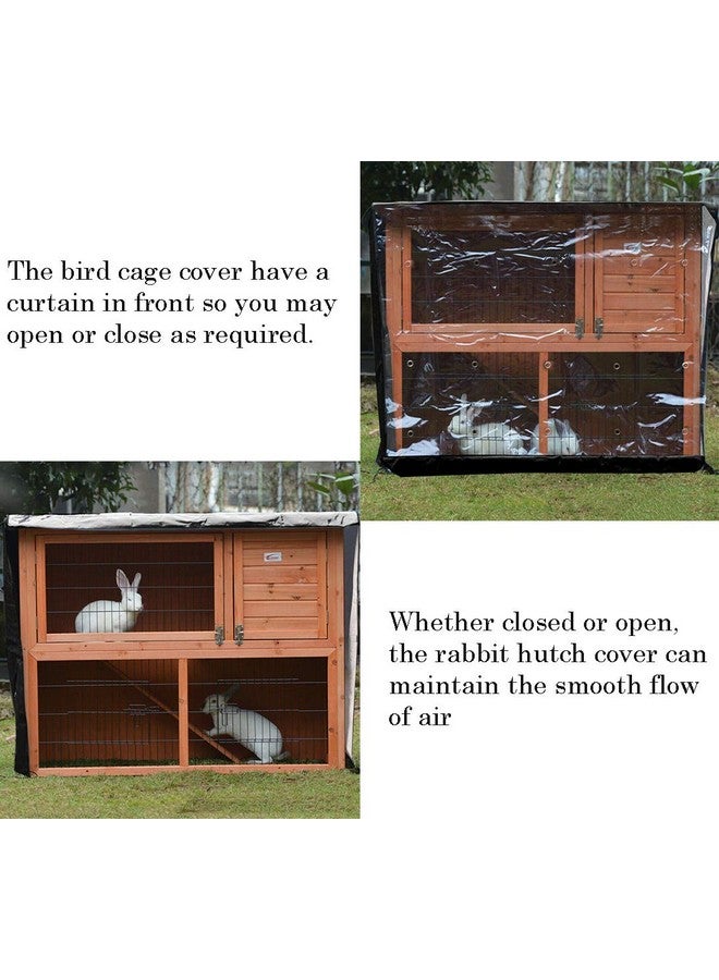 إف إل آر غطاء قفص الأرانب FLR بطول 48 بوصة × عمق 20 بوصة × ارتفاع 41 بوصة، غطاء غبار لقفص الأرانب بطابقين بطول 4 أقدام، غطاء مقاوم للماء والرياح - Image 5