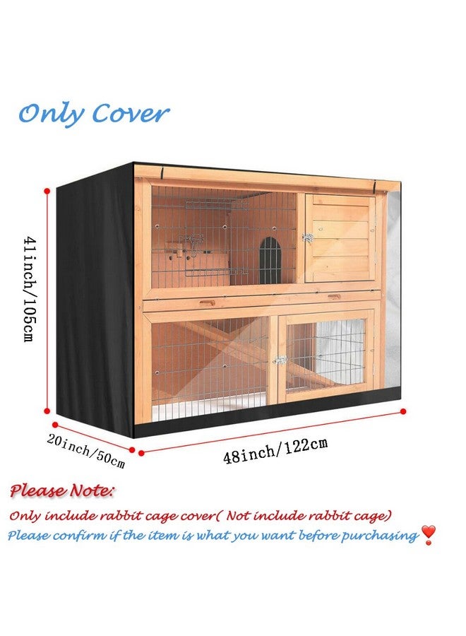 إف إل آر غطاء قفص الأرانب FLR بطول 48 بوصة × عمق 20 بوصة × ارتفاع 41 بوصة، غطاء غبار لقفص الأرانب بطابقين بطول 4 أقدام، غطاء مقاوم للماء والرياح - Image 4