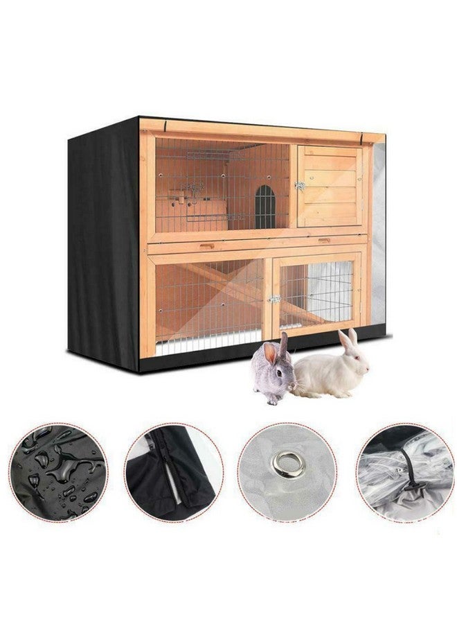 إف إل آر غطاء قفص الأرانب FLR بطول 48 بوصة × عمق 20 بوصة × ارتفاع 41 بوصة، غطاء غبار لقفص الأرانب بطابقين بطول 4 أقدام، غطاء مقاوم للماء والرياح - Image 3