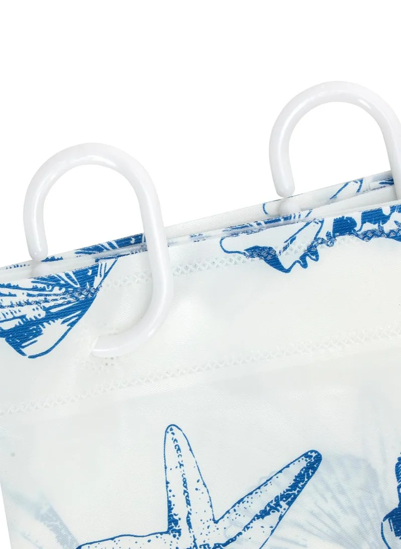 Royalford White Water Repellent Shower Curtain