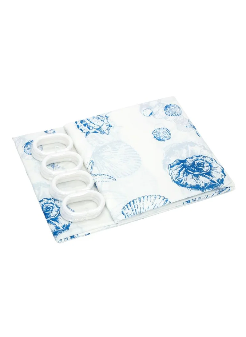 Royalford White Water Repellent Shower Curtain