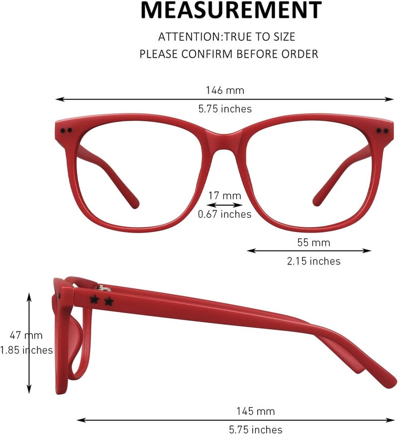 GQUEEN Fake Non Prescription Glasses Clear Lens for Women Men Oversized Frame UV400 Protection, 201581 - Image 5