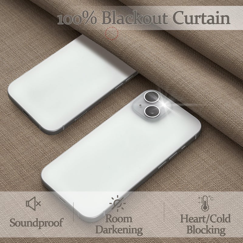 PleatedDrapes Extra Wide 70 Inch Natural Linen Double Layer Curtains 96 Inches Long for Sliding Glass Door 2 Panels Set, Memory Trained Pinch Pleated Blackout Noise Reducing Modern Windows Curtain Dark Brown - Image 3