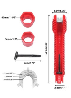 WangPangZi 8-in-1 Multifunctional Plumbing Wrench for Toilet, Sink, Bathroom & Kitchen – Built-In Bubble Level, Compact Design for Tight Spaces  - Image 2