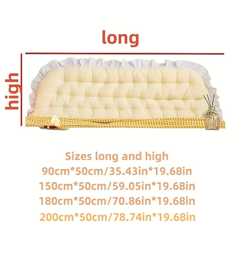 1pc European Ruffled Lace Cushion Pillow Black Solid Color 78 74 X 19 69 Inch Polyester Bedroom Sofa Decorative Throw Pillow Home Decor Accent Guest Room Gift - Image 3