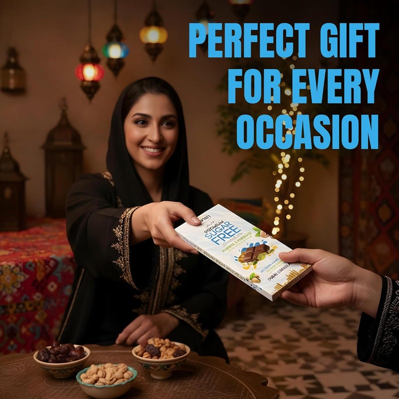 Karish Pistachio Kunafe Sugar-Free Chocolate Bar 100g – Low-Sugar Gourmet Treat, Rich Cocoa & Nutty Delight - Image 4