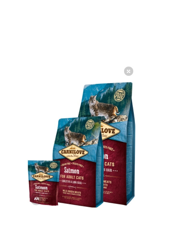 CARNILOVE Carnilove Salmon Flavor Dry Cat Food for Sensitive and Long-Haired Adult Cats 2 kg  - Image 2