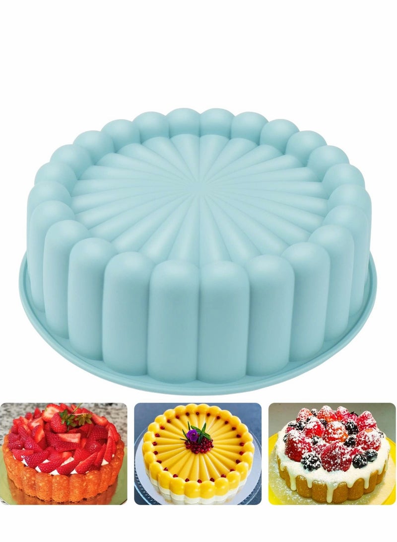 Excefore Charlotte Cake Pan Silicone, 18cm Nonstick Round Molds  - Image 1